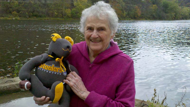Grandma Cathie and Gordon's bear